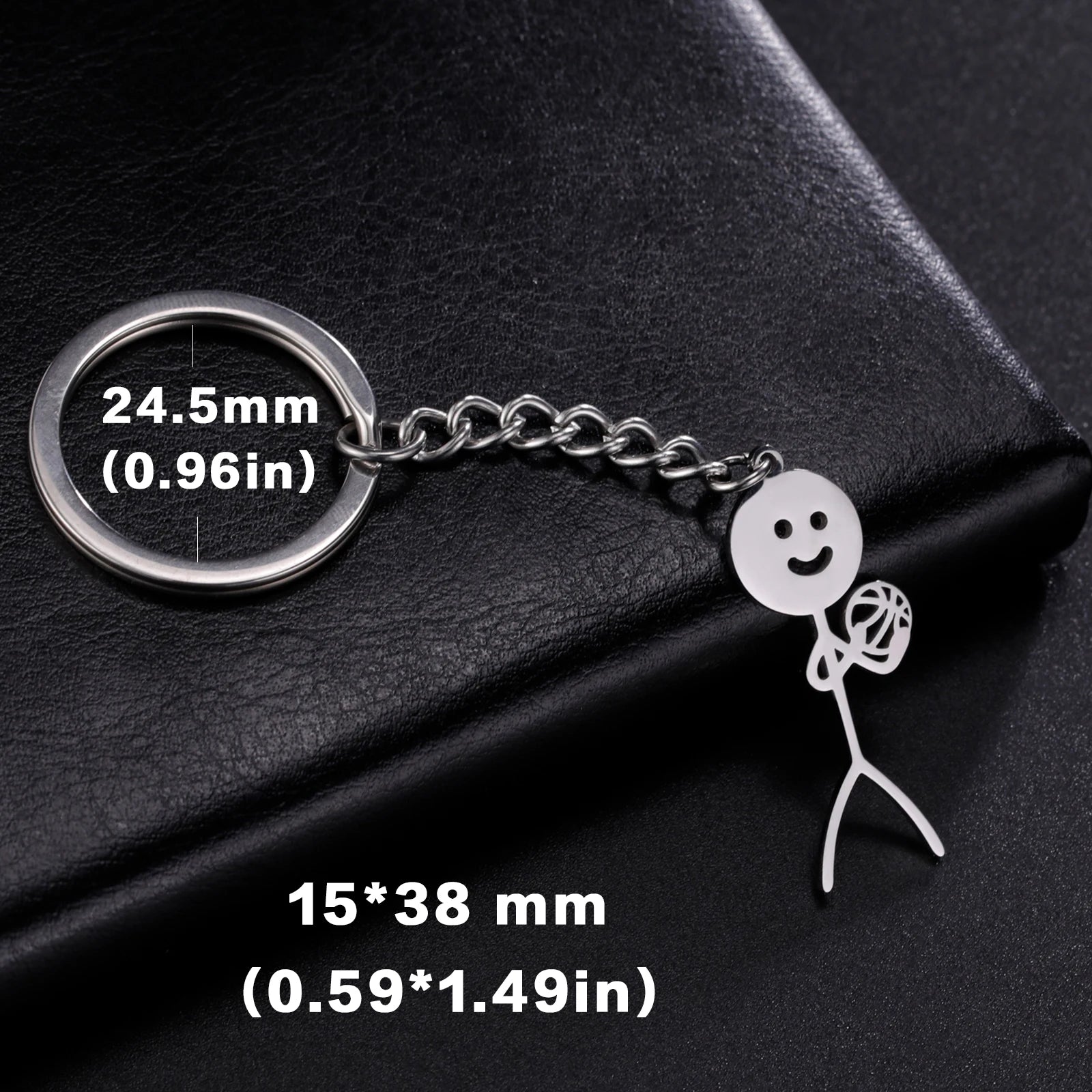 Funny Middle Finger Stickman Keychain