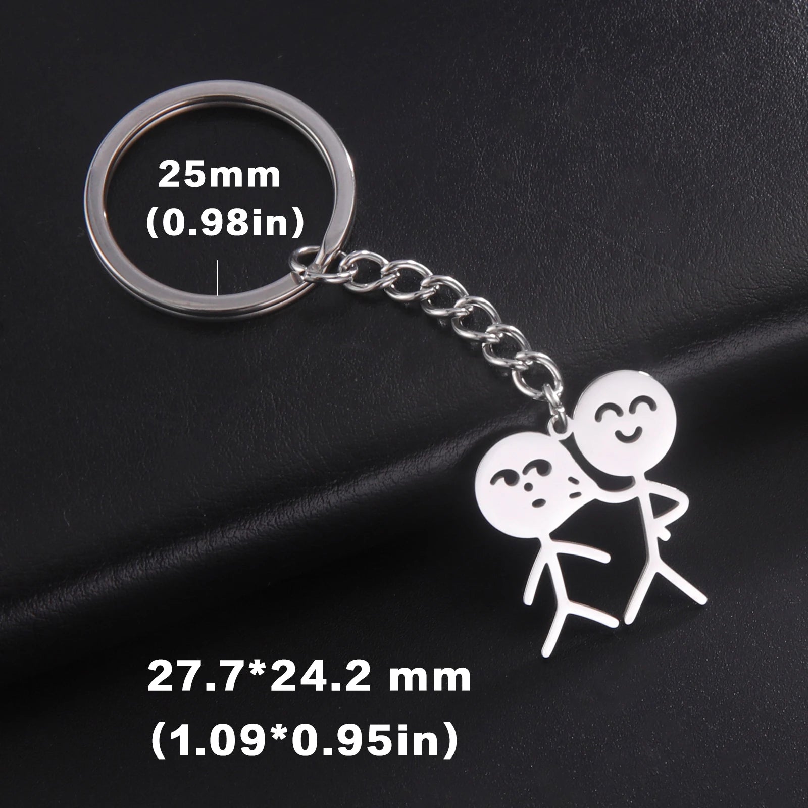 Funny Middle Finger Stickman Keychain