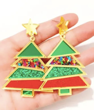 Christmas Sweater Acrylic Earrings For Women Plastic Autism Pink Sweater Drop Earrings Jewelry Kawaii Cute Girls Women Gift