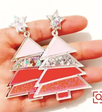 Christmas Sweater Acrylic Earrings For Women Plastic Autism Pink Sweater Drop Earrings Jewelry Kawaii Cute Girls Women Gift