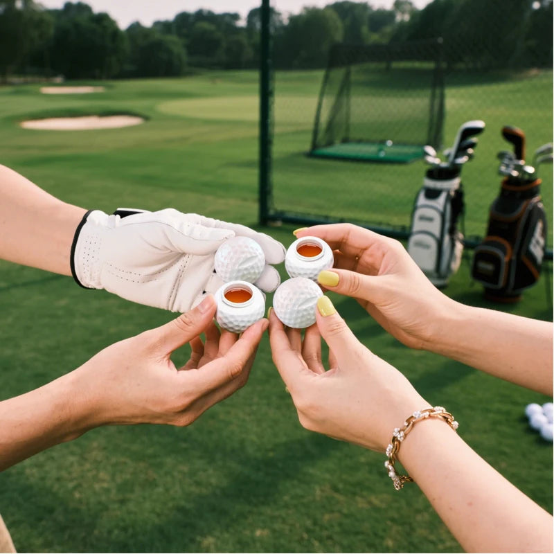 Portable Golf Ball Shaped Sports Cup 48mm Shatterproof Mini Plastic Water Bottle for Golfers Leakproof Travel Drinkware Cup