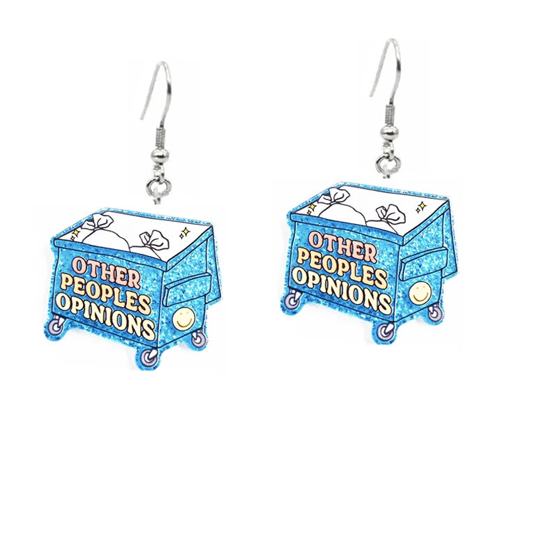 Glitter IT'S FINE Acrylic Earrings